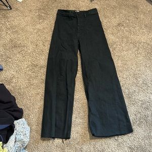 Zara wide leg high waisted black flare pants